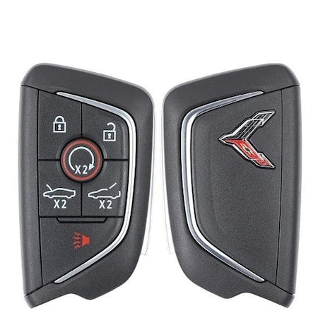 Oem NEW: 2020 Chevrolet Corvette C8 / 6 BUTTON SMART KEY /PN :13536982/ FCC :YG0G20TB1 - Chrome Logo RSK-GM-6982